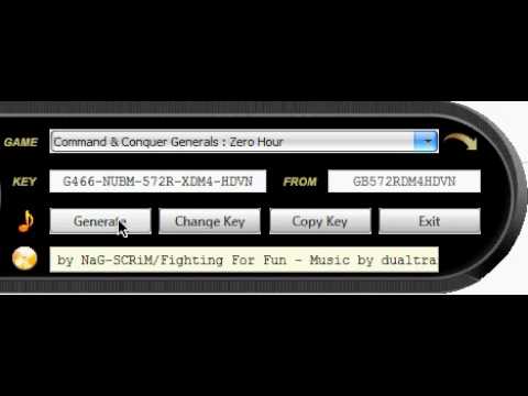 serial key for command and conquer generals zero hour